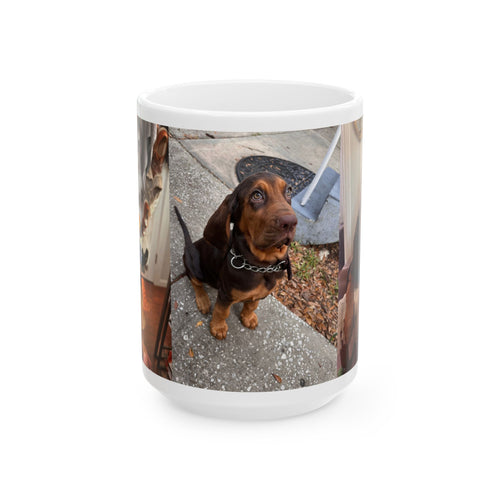Personalized Pet Photo Mug - Cute Puppy Ceramic Coffee Cup (11oz, 15oz)