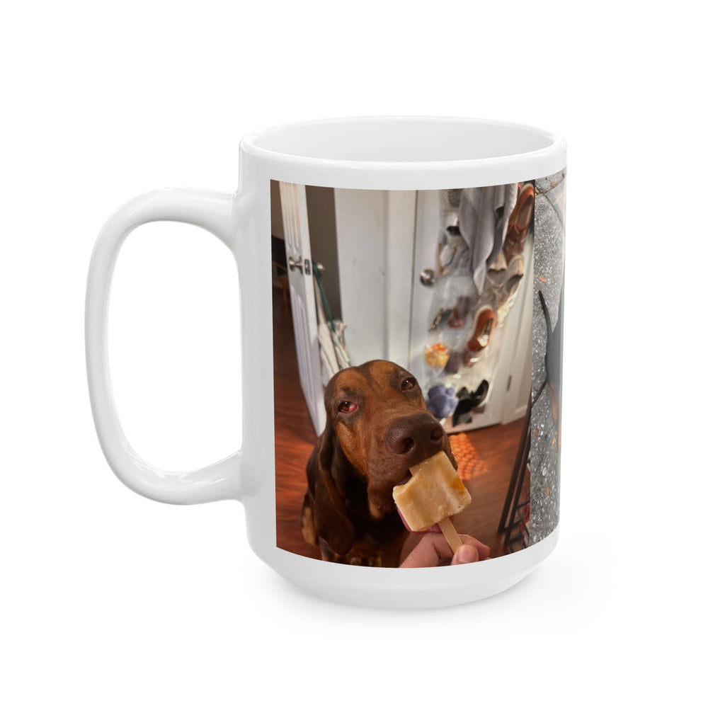 Personalized Pet Photo Mug - Cute Puppy Ceramic Coffee Cup (11oz, 15oz)