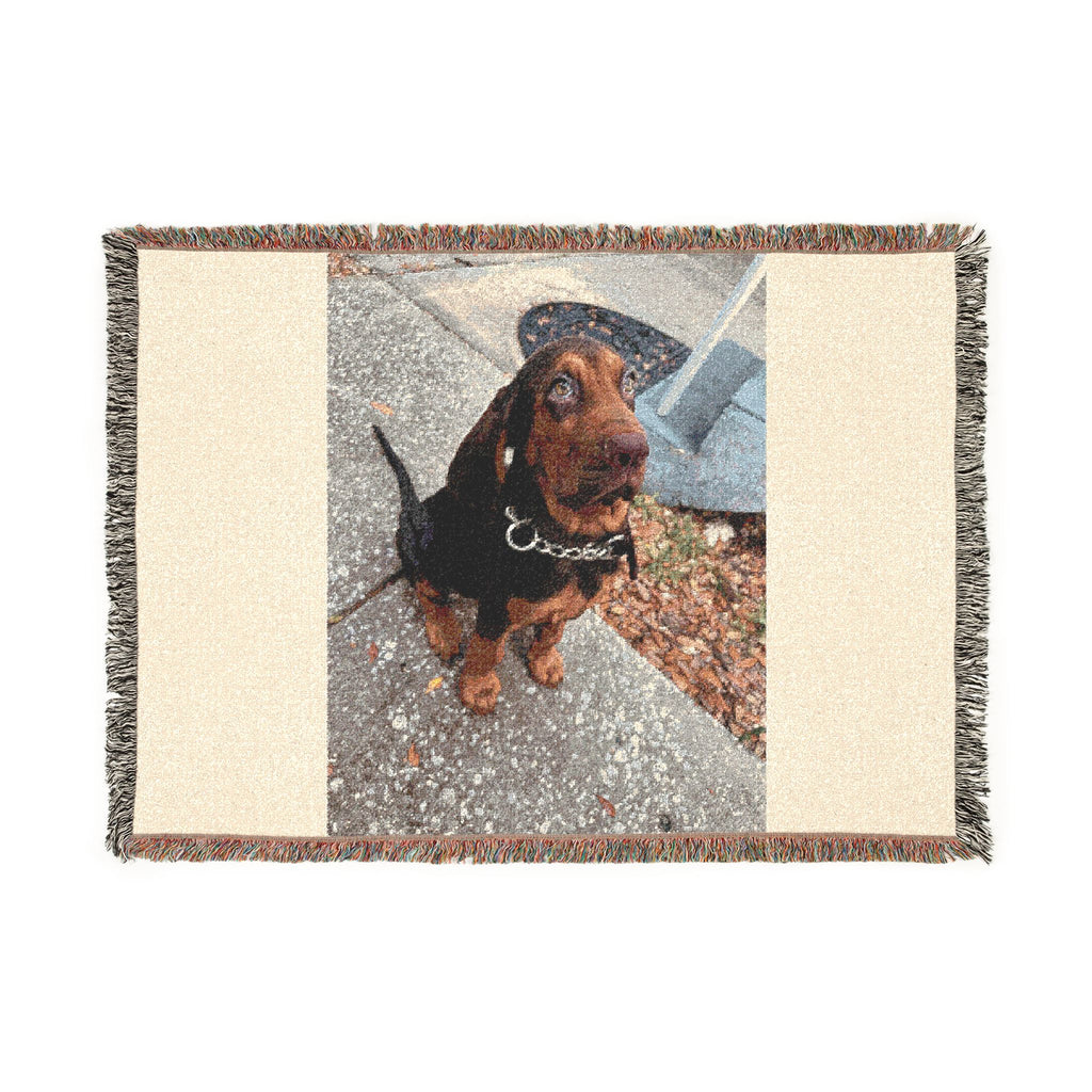 Customizable Pet Photo Woven Blanket